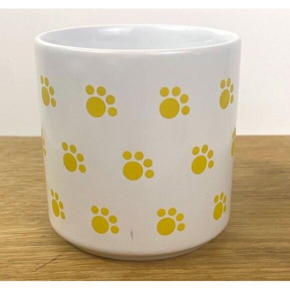 VTG Tams Pottery England All-Over Paw Print Animal Track Dog Cat Coffee Mug - Picture 2 of 8